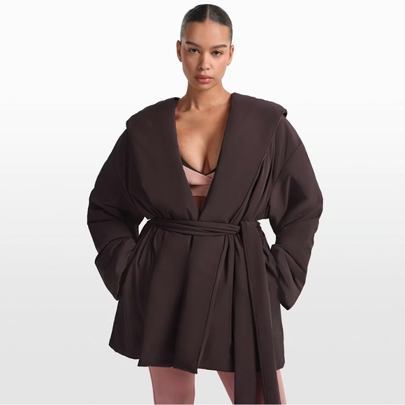 SKIMS Jackets & Blazers - NWOT Skims x Nike Woven Nylon Wrap Coat In Phoenix